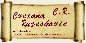 Cvetana Ružesković vizit kartica